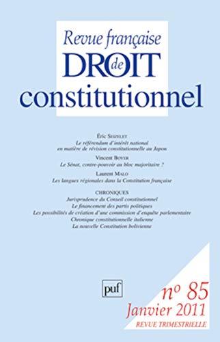 Revue française de droit constitutionnel, n° 85