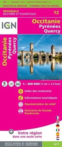 Occitanie (Pyrénées-Quercy) Recto/verso 1:250 000