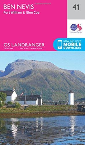 Ben Nevis, Fort William & Glen Coe 1 : 50 000 (OS Landranger Map)