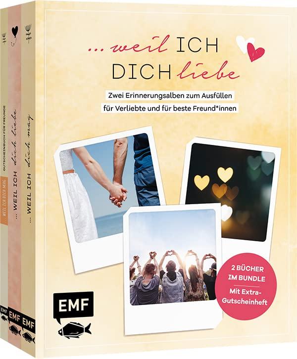 …weil ich dich liebe – Zwei Bücher im Bundle: Erinnerungsalben für Verliebte und für beste Freund*innen: Album zum Ausfüllen, Ankreuzen und Einkleben ... 16 Gutscheine für gemeinsame Momente