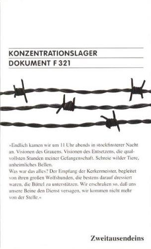 Konzentrationslager Dokument F 321 für den Internationalen Militärgerichtshof Nürnberg