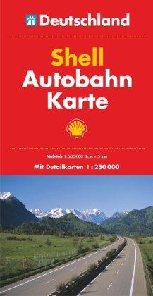 Shell Länderkarte Autobahnkarte Deutschland 1:500.000