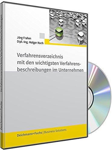 CD-ROM Verfahrensverzeichnis mit den wichtigsten Verfahrensbeschreibungen im Unternehmen