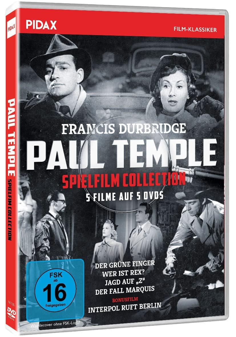 Francis Durbridge: Paul Temple Spielfilm-Collection / Fünf britische Kinofilme nach Francis Durbridge mit umfassendem Bonusmaterial (Pidax Film-Klassiker) [5 DVDs]