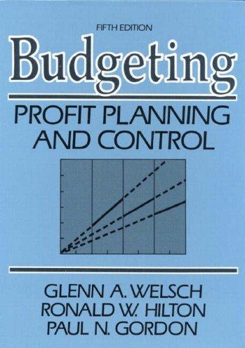 Budgeting: Profit, Planning and Control