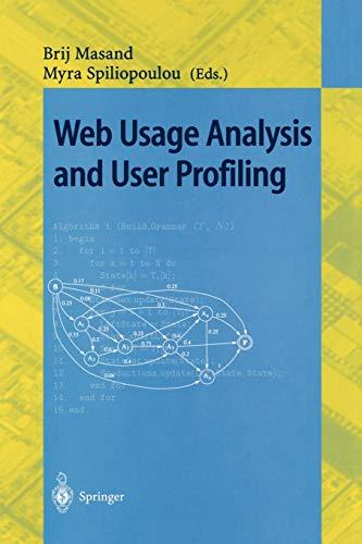 Web Usage Analysis and User Profiling: International WEBKDD'99 Workshop San Diego, CA, USA, August 15, 1999 Revised Papers (Lecture Notes in Computer Science, 1836, Band 1836)