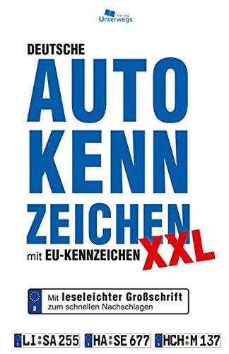 DEUTSCHE AUTOKENNZEICHEN XXL mit EU-Kennzeichen (Großdruck)