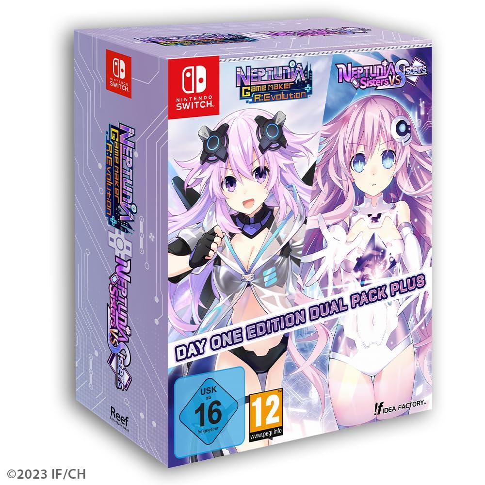 Reef Entertainment Neptunia Game Maker R:Evolution / Neptunia: Sisters VS Sisters - Day One Edition Dual Pack Plus (Nintendo Switch)