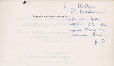 Integration ausländischer Mitarbeiter (Zeitschrift für Unternehmensgeschichte / Beihefte)