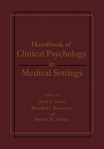 Handbook of Clinical Psychology in Medical Settings