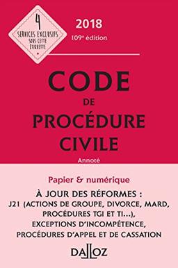 Code de procédure civile 2018, annoté