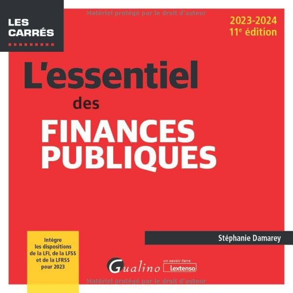 L'essentiel des finances publiques : 2023-2024