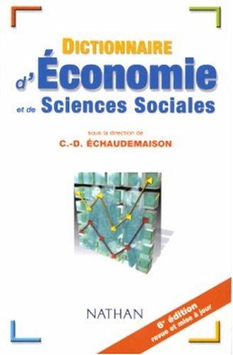 Dictionnaire d'économie et de sciences sociales