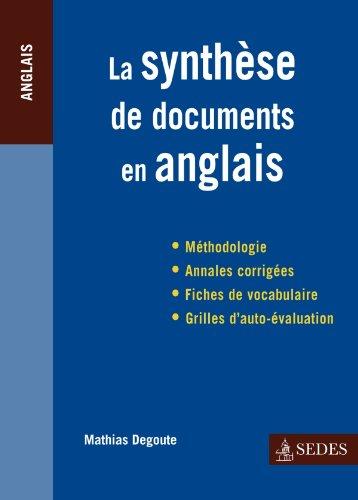 La synthèse de documents en anglais