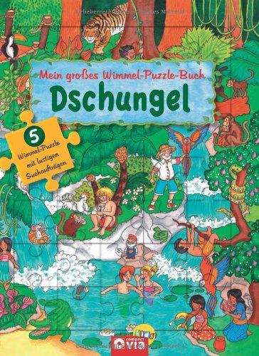 Mein großes Wimmel-Puzzle-Buch - Dschungel: Suchen, Entdecken und Puzzeln - Für Kinder ab 4 Jahren