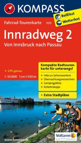 Innradweg 2, Von Innsbruck nach Passau 1 : 50 000: Fahrrad-Tourenkarte. GPS-genau