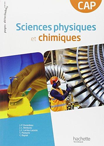 Sciences physiques et chimiques CAP