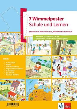 Wimmelposter Schule und Lernen: passend zum Wortschatz aus "Meine Welt auf Deutsch". 7 Poster