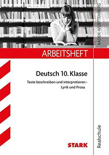 Arbeitsheft Realschule - Deutsch 9./10. Klasse: Textbeschreibung