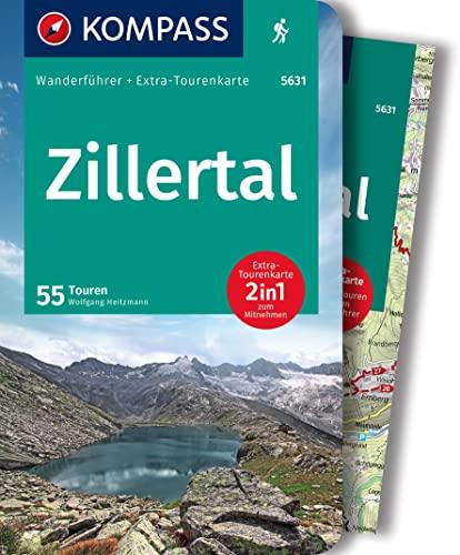 KOMPASS Wanderführer Zillertal, 55 Touren: mit Extra-Tourenkarte, GPX-Daten zum Download