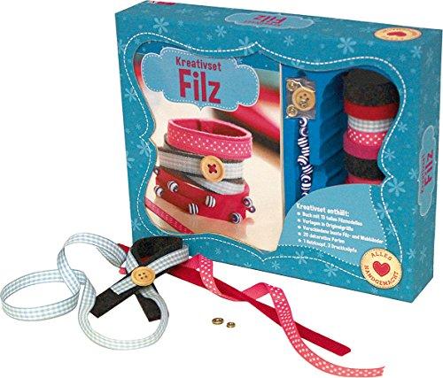 Kreativset Filz: Set mit Anleitungsbuch und Material für 3 Armbänder