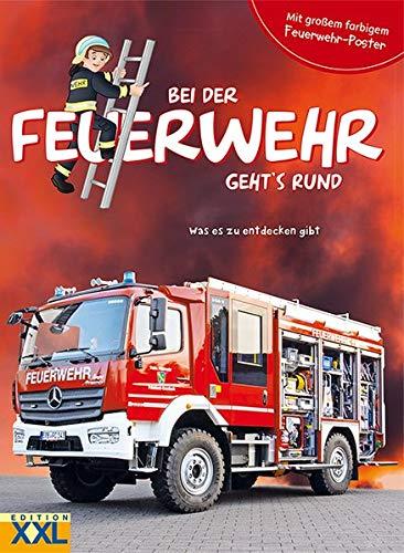 Bei der Feuerwehr geht's rund - mit großem farbigem Feuerwehr-Poster: Was es zu entdecken gibt