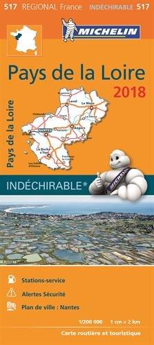 PAYS DE LA LOIRE 17517 CARTE MICHELIN KAART 2018