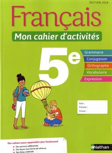 Français, mon cahier d'activités 5e