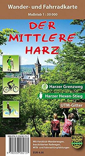 Der mittlere Harz: Wander- und Fahrradkarte