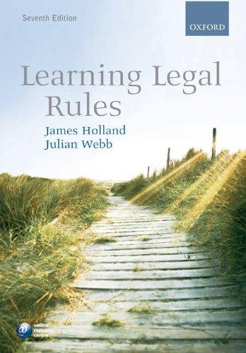 Learning Legal Rules: A Students' Guide to Legal Method and Reasoning