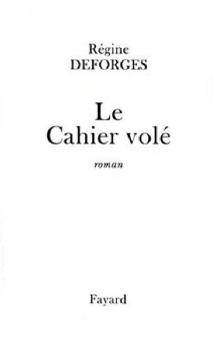 Le cahier volé