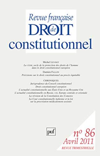 Revue française de droit constitutionnel, n° 86