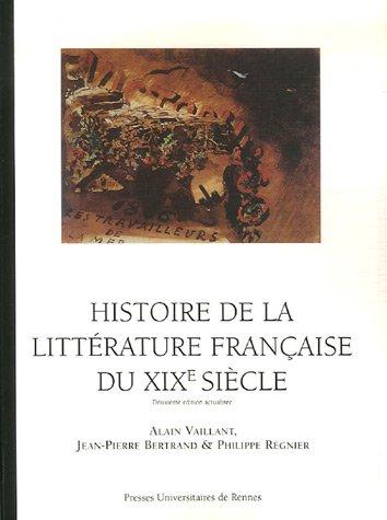 Histoire de la littérature française du XIXe siècle