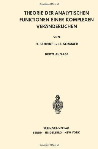 Theorie der analytischen Funktionen einer komplexen Veranderlichen (Grundlehren der mathematischen Wissenschaften)