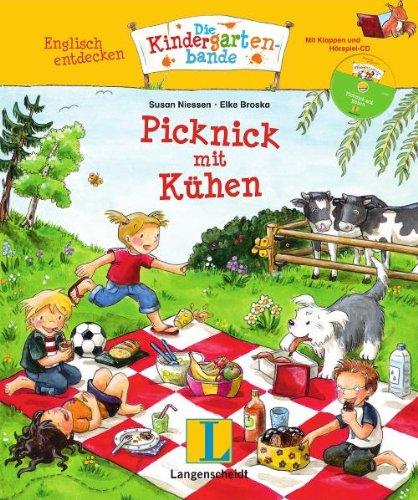 Picknick mit Kühen - Buch mit Hörspiel-CD: Englisch entdecken - Die Kindergartenbande , Englisch