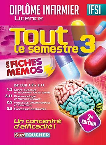 Diplôme infirmier licence IFSI, tout le semestre 3 en fiches mémos : de l'UE 1.2 à 5.3