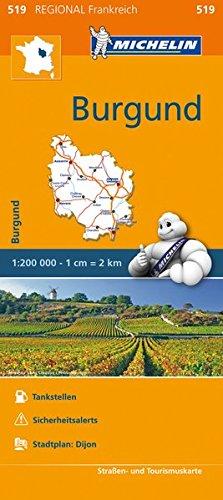 Michelin Burgund: Straßen- und Tourismuskarte 1:200.000 (MICHELIN Regionalkarten)