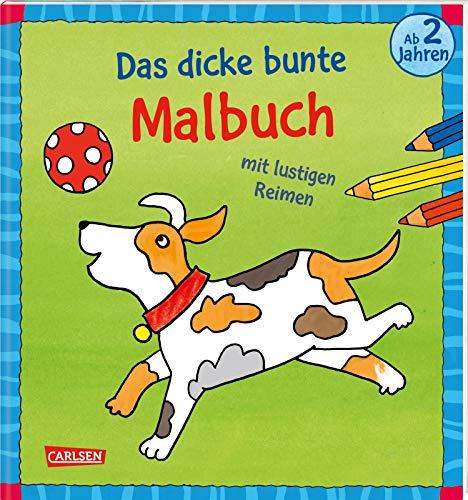 Das dicke bunte Malbuch mit lustigen Reimen: Erstes Malen ab 2 Jahren