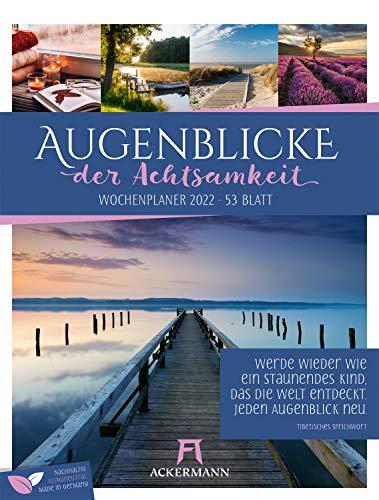 Augenblicke der Achtsamkeit - Wochenplaner Kalender 2022, Wandkalender / Inspirationskalender im Hochformat (25x33 cm), Wochenkalender/Rätsel/Sudokus