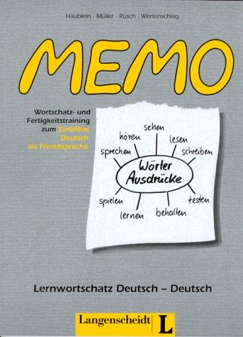 Memo, Lernwortschatz Deutsch-Deutsch