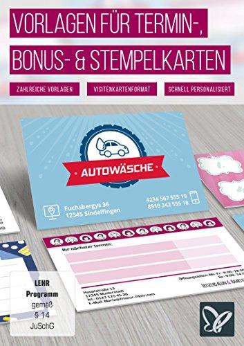 Vorlagen für Termin-, Bonus- und Stempelkarten (Win+Mac)