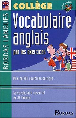 Vocabulaire anglais par les exercices