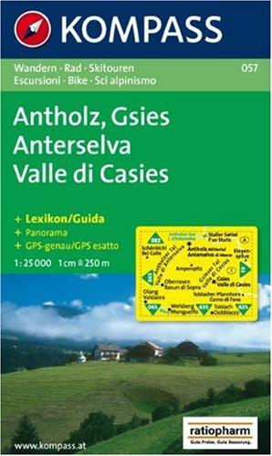 Antholz-Gsies /Anterselva-Valle di Casies: Wanderkarte mit Kurzführer, Radrouten und Skitouren. GPS-genau. Dt. /Ital. 1:25000