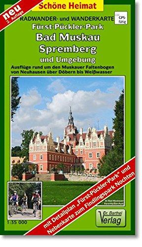 Radwander- und Wanderkarte Fürst-Pückler-Park, Bad Mukau, Spremberg und Umgebung: Ausflüge rund um den Muskauer Galtenbogen von Neuhausen über Döbern bis Weißwasser. 1:35000 (Schöne Heimat)