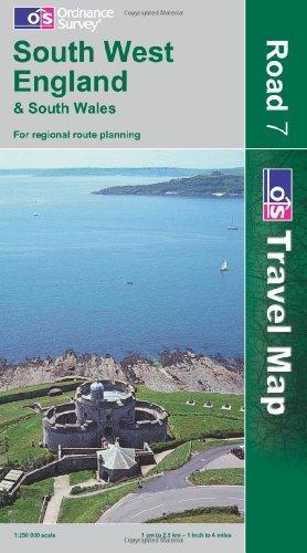 South West England and South Wales 1 : 250 000: For regional route planning (OS Travel Map - Road Map)