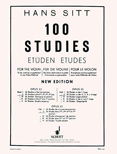 100 Etüden: 20 Etüden in der 2., 3., 4. und 5. Lage. Heft 2. op. 32. Violine.