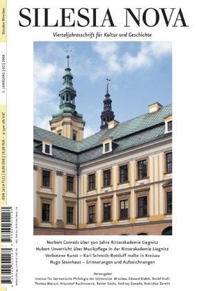 Silesia Nova. Zeitschrift für Kultur und Geschichte: Silesia Nova: Heft 02/2008