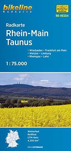 Radkarte Rhein-Main-Taunus (RK-HES04): Wiesbaden, Frankfurt am Main, Wetzlar, Limburg, Rheingau, Lahn 1:75.000, wetterfest/reißfest, GPS-tauglich mit UTM-Netz (Bikeline Radkarte)