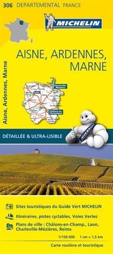 Carte Aisne, Ardennes, Marne Michelin