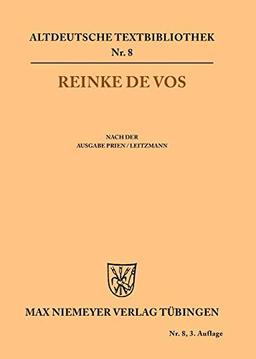 Reinke de Vos (Altdeutsche Textbibliothek, 8, Band 8)